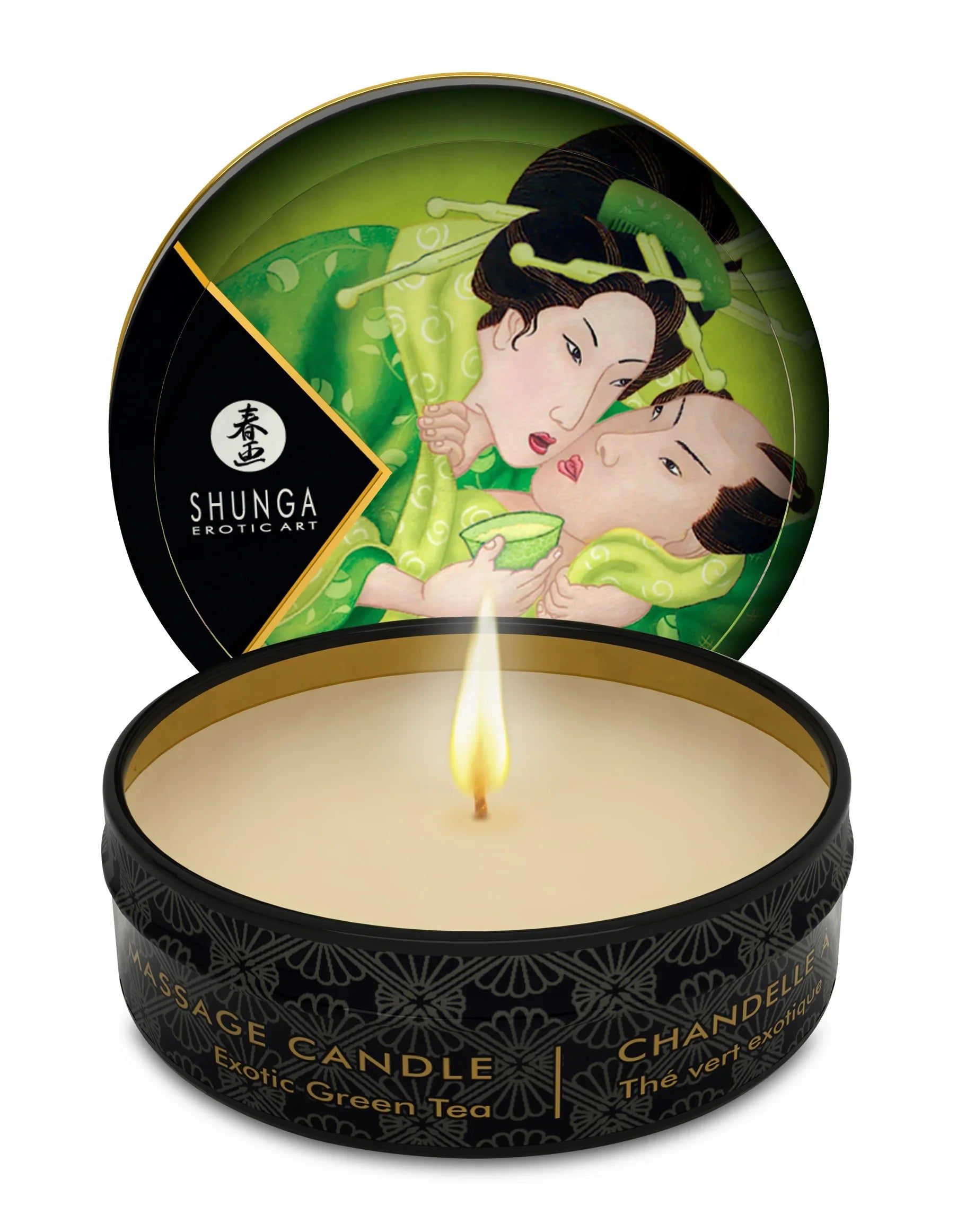 Shunga Mini Massage Candle Zenitude Exotic Green Tea 1 Oz