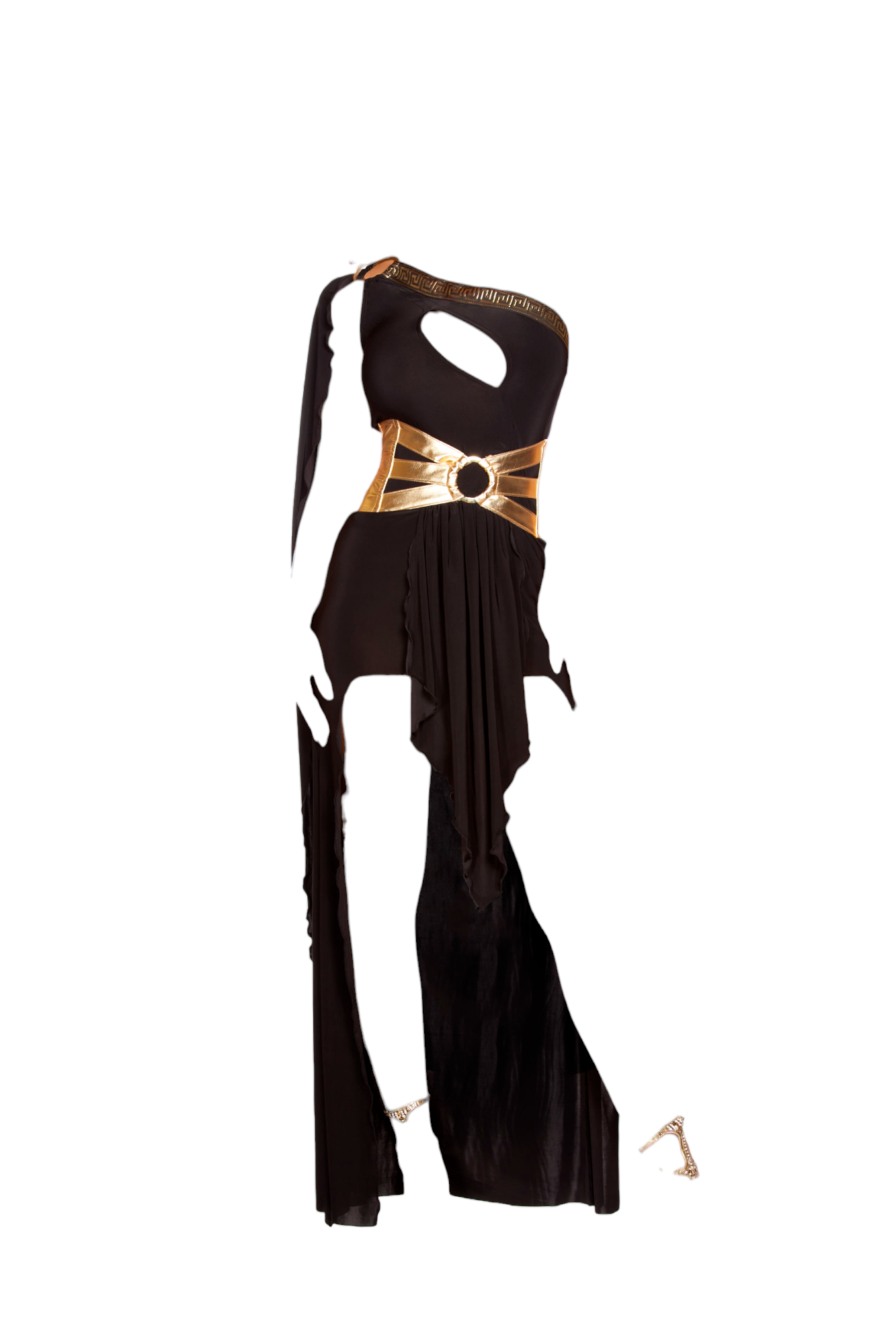 Roma Costume 3 PC Gorgeous Goddess Black/Gold