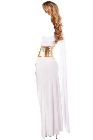 Roma Costume 2 PC Grecian Babe White/Gold