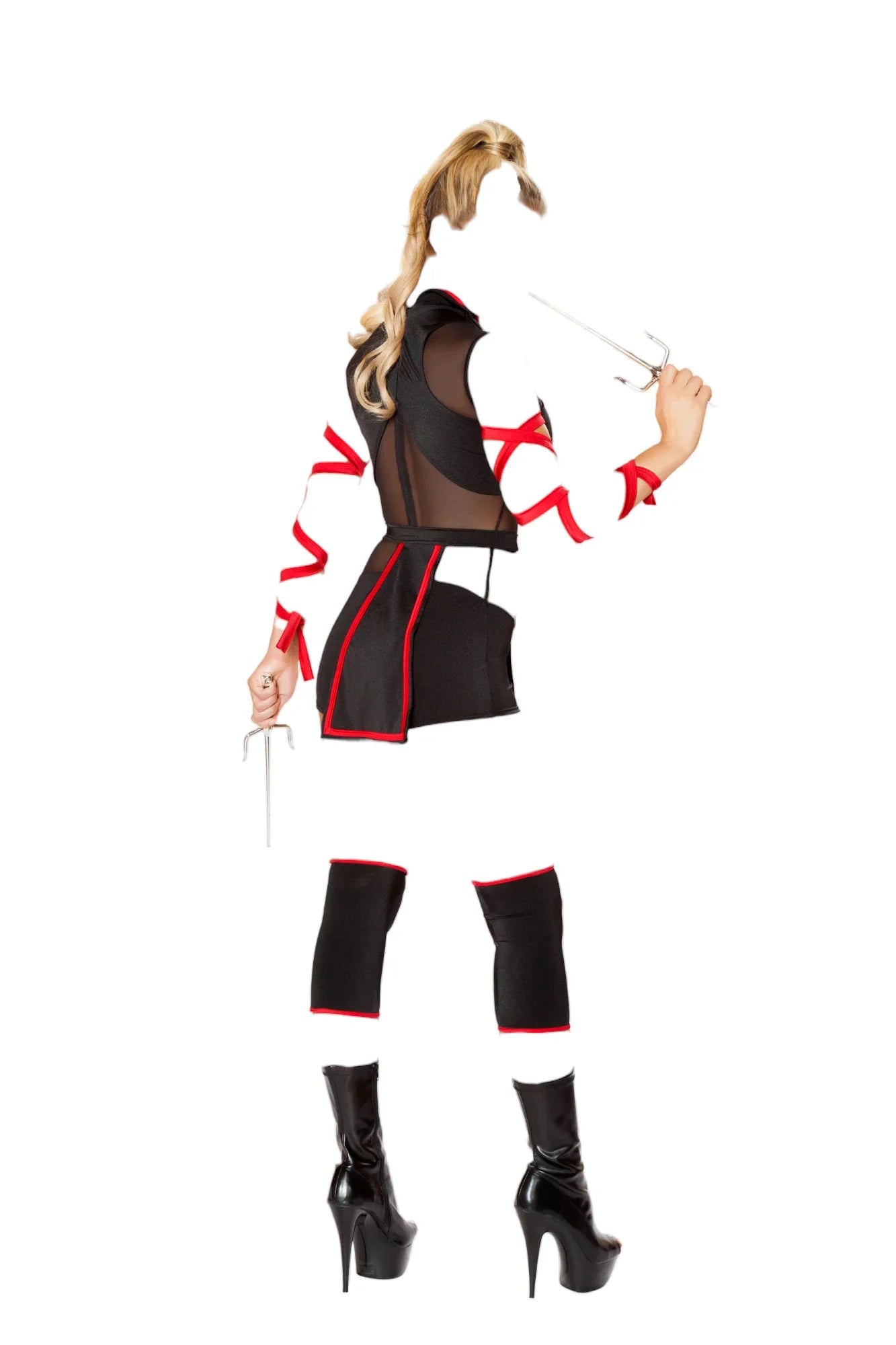 Roma Costume 3 PC Ninja Striker Black/Red
