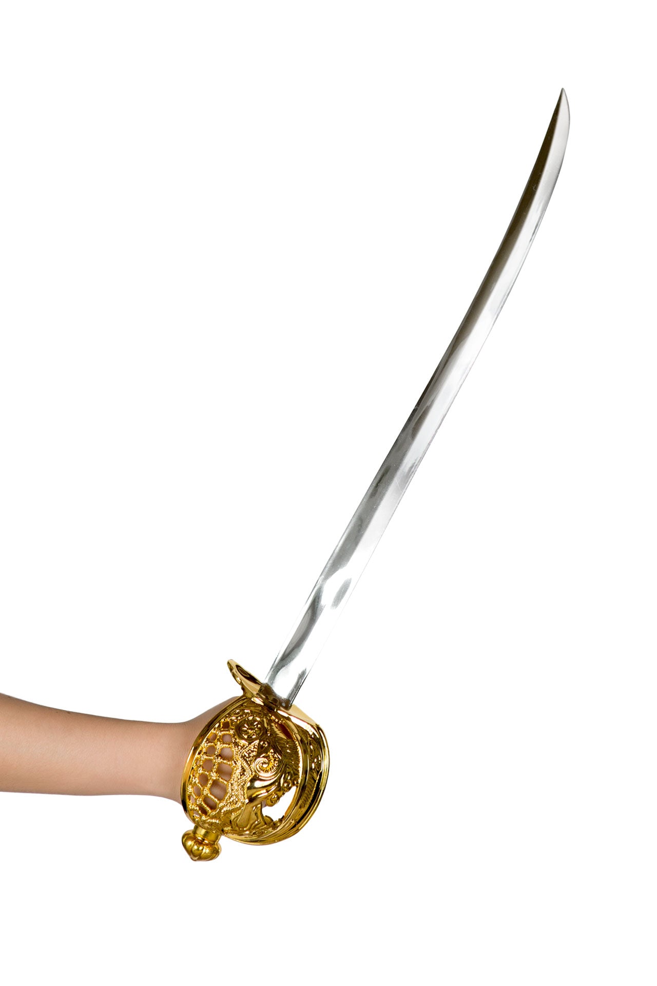 Roma Costume 25” Pirate Sword with Round Handle Silver/Gold