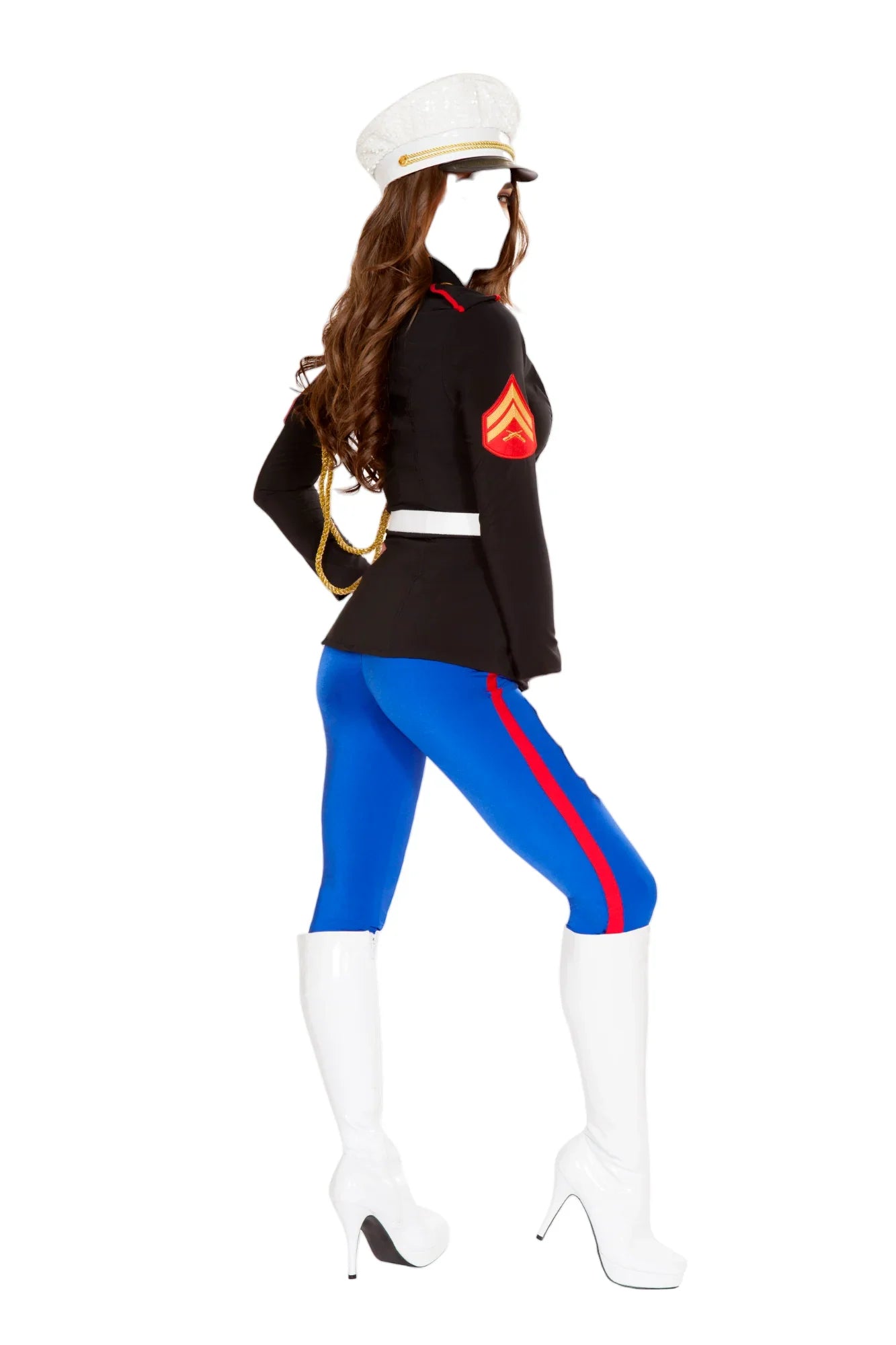 Roma Costume 3 PC Sexy Marine Corporal Black/Blue/Red