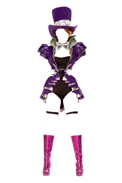 Roma Costume 4 PC As Mad As a Hatter Purple/Black