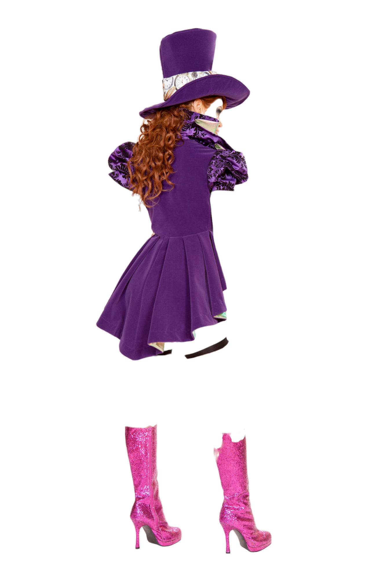 Roma Costume 4 PC As Mad As a Hatter Purple/Black