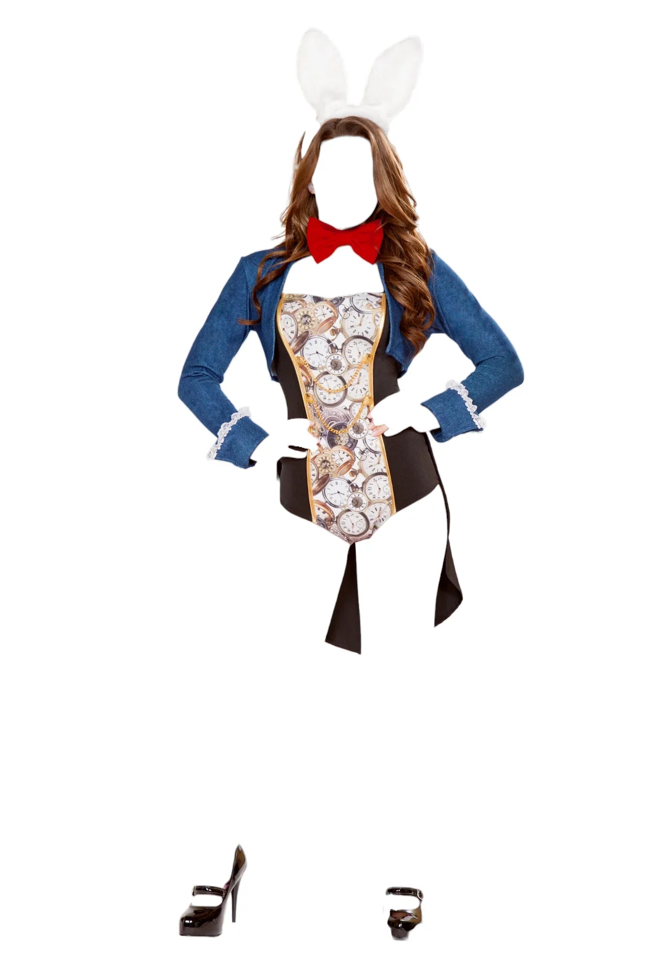 Roma Costume 4 PC Jittery Rabbit Black/Blue/White