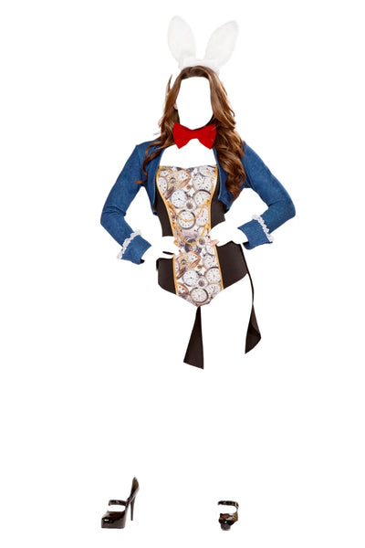Roma Costume 4 PC Jittery Rabbit Black/Blue/White