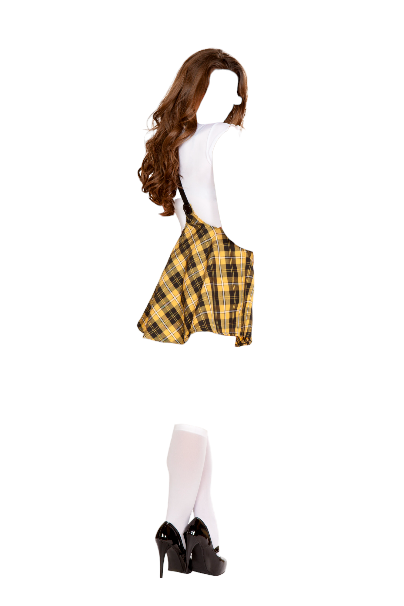 Roma Costume 2 PC Tempting School Girl Yellow/Black/White