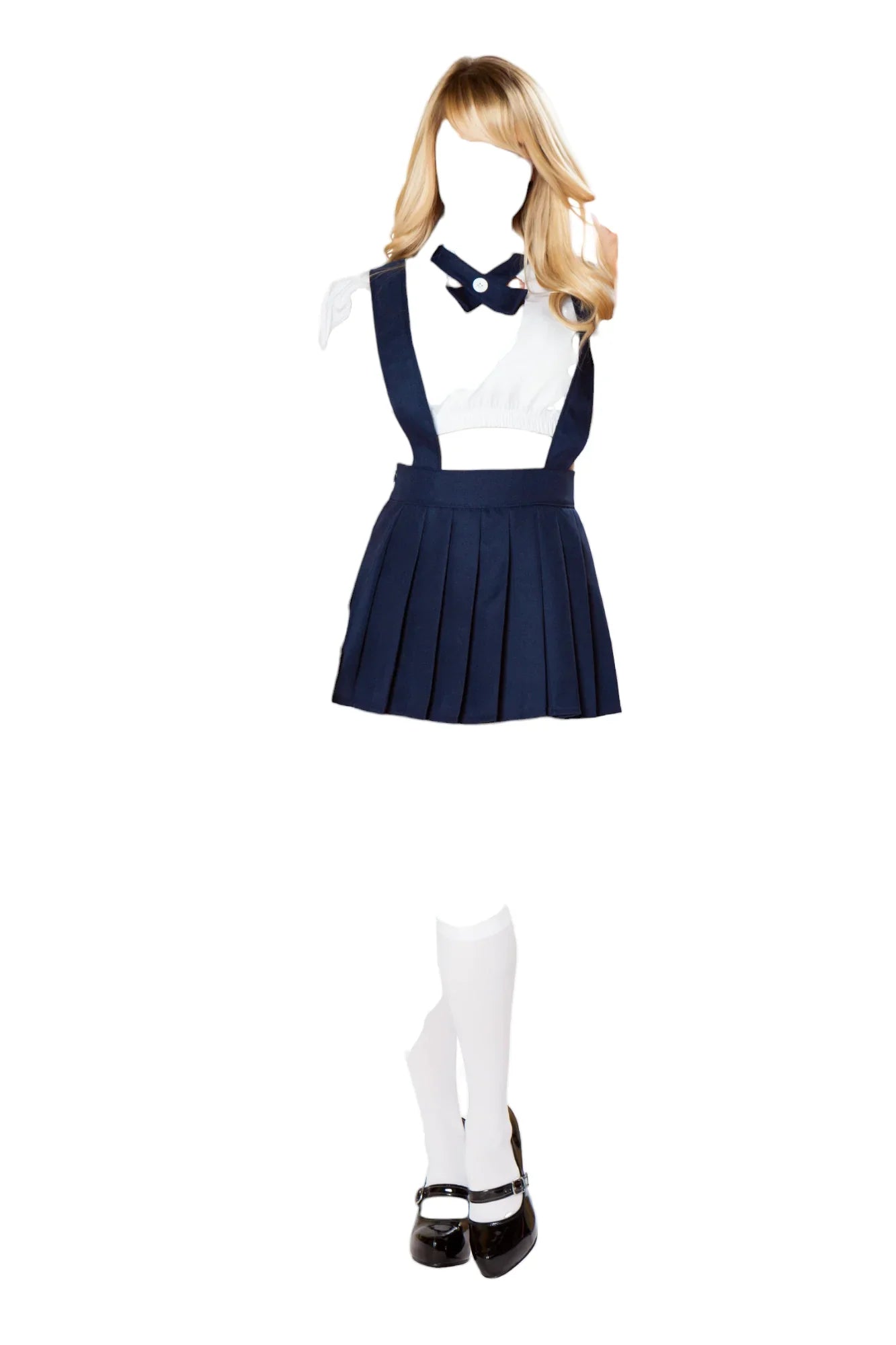 Roma Costume 3 PC Naughty Private School Hottie White/Blue