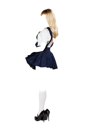 Roma Costume 3 PC Naughty Private School Hottie White/Blue