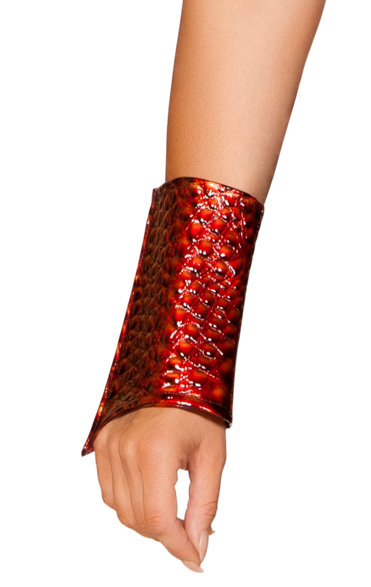Roma Costume Pair of Dragon Slayer Cuffs Only Red One Size