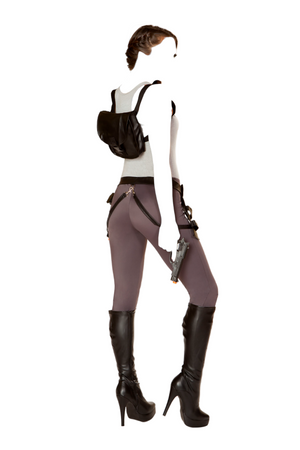 Roma Costume 5 PC Cyber Adventure Tank Top & Pants Grey