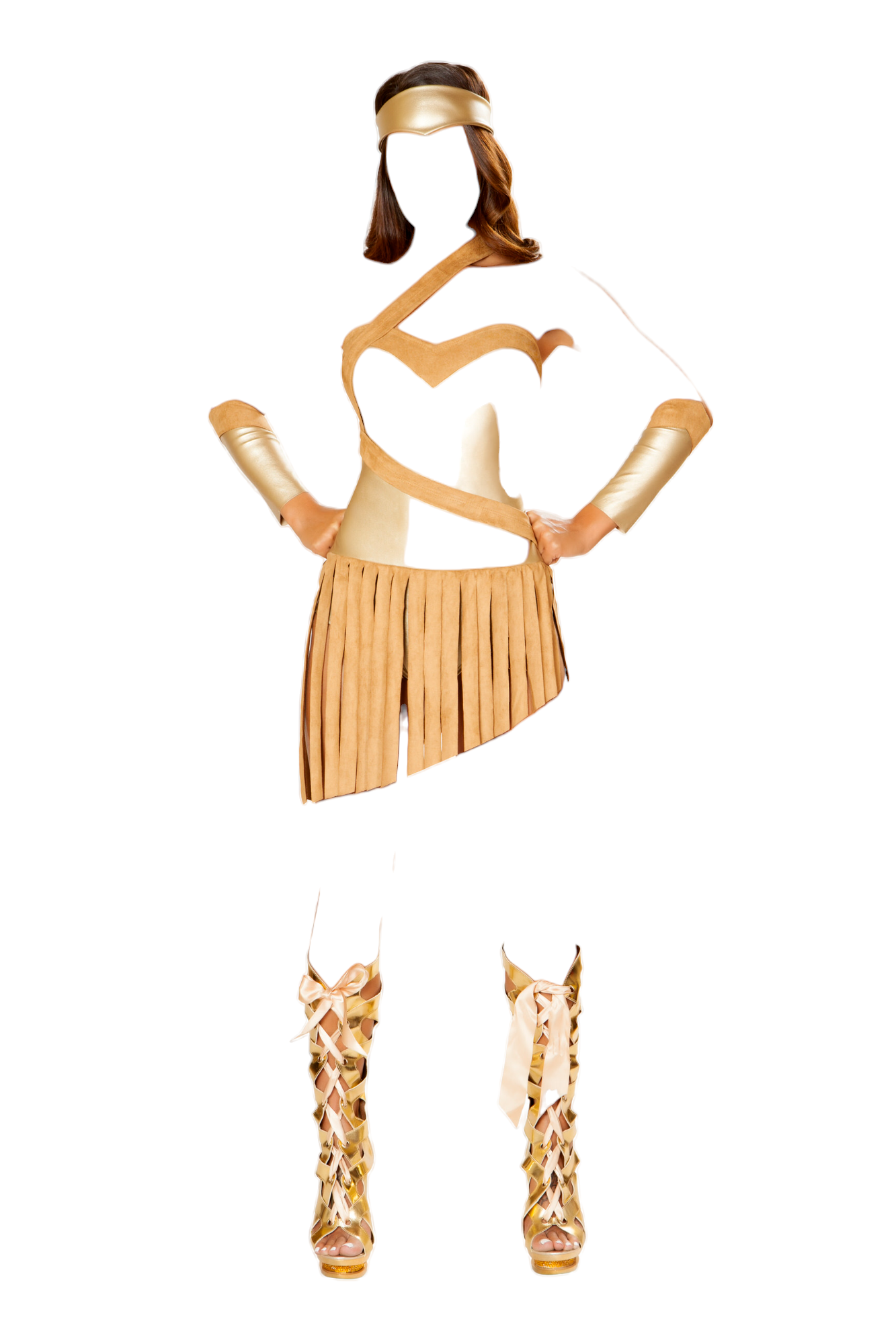 Roma Costume 3 PC Golden Goddess Two-Tone Romper