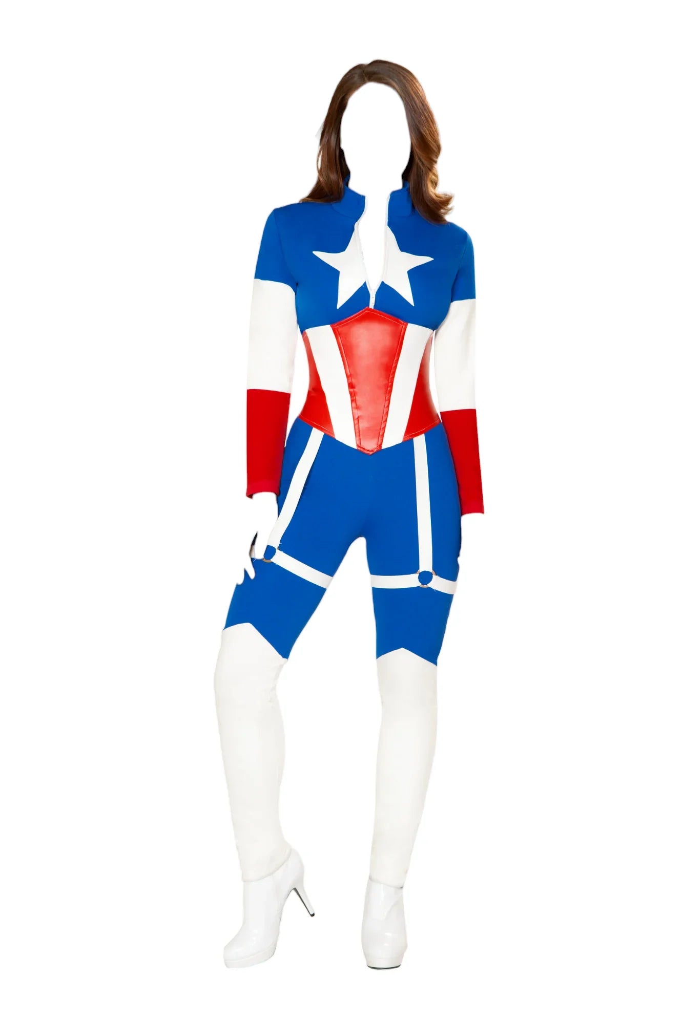 Roma Costume 2 PC American Commander Red/White/Blue