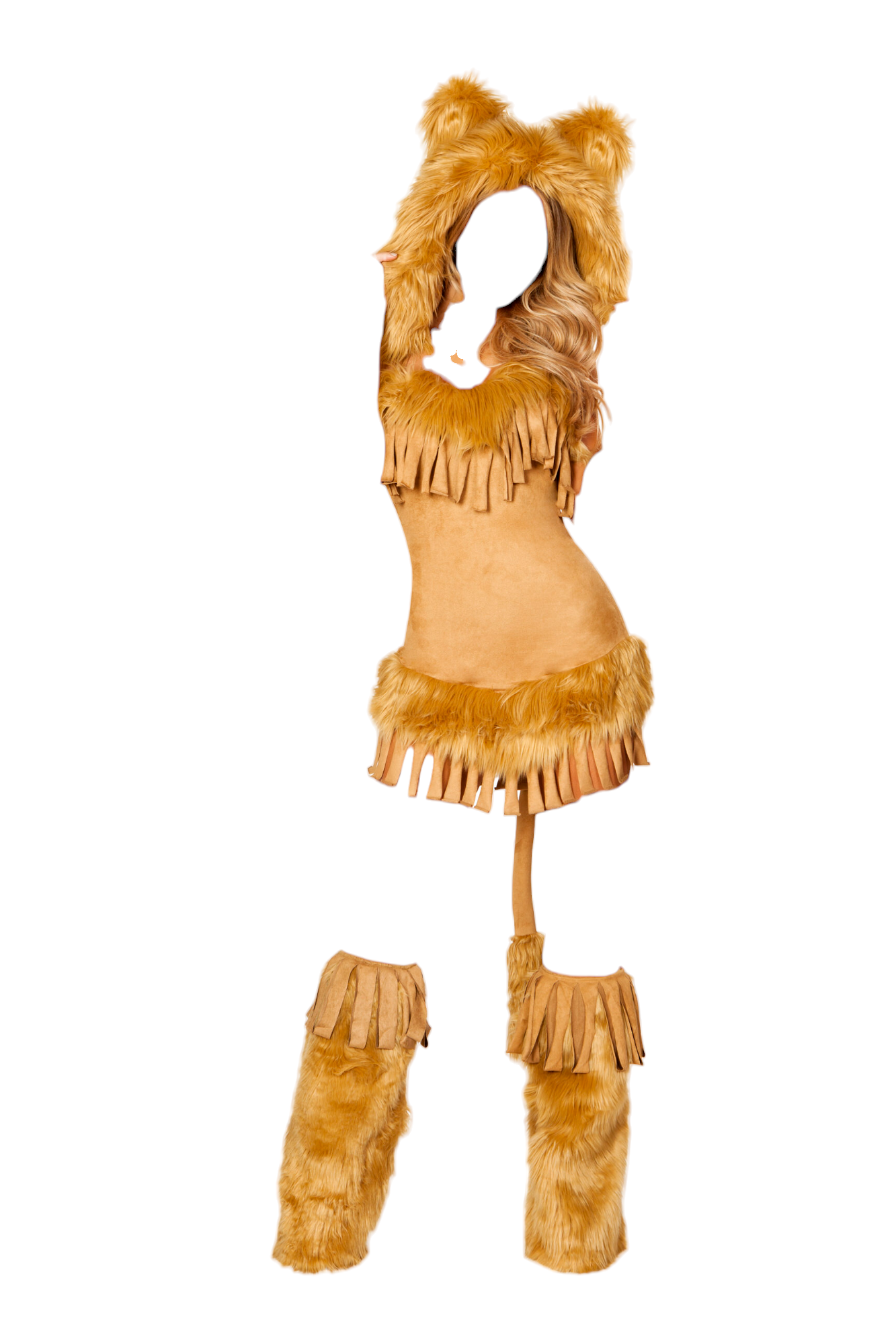 Roma Costume 1 PC The Bashful Lion Hooded Dress Honey