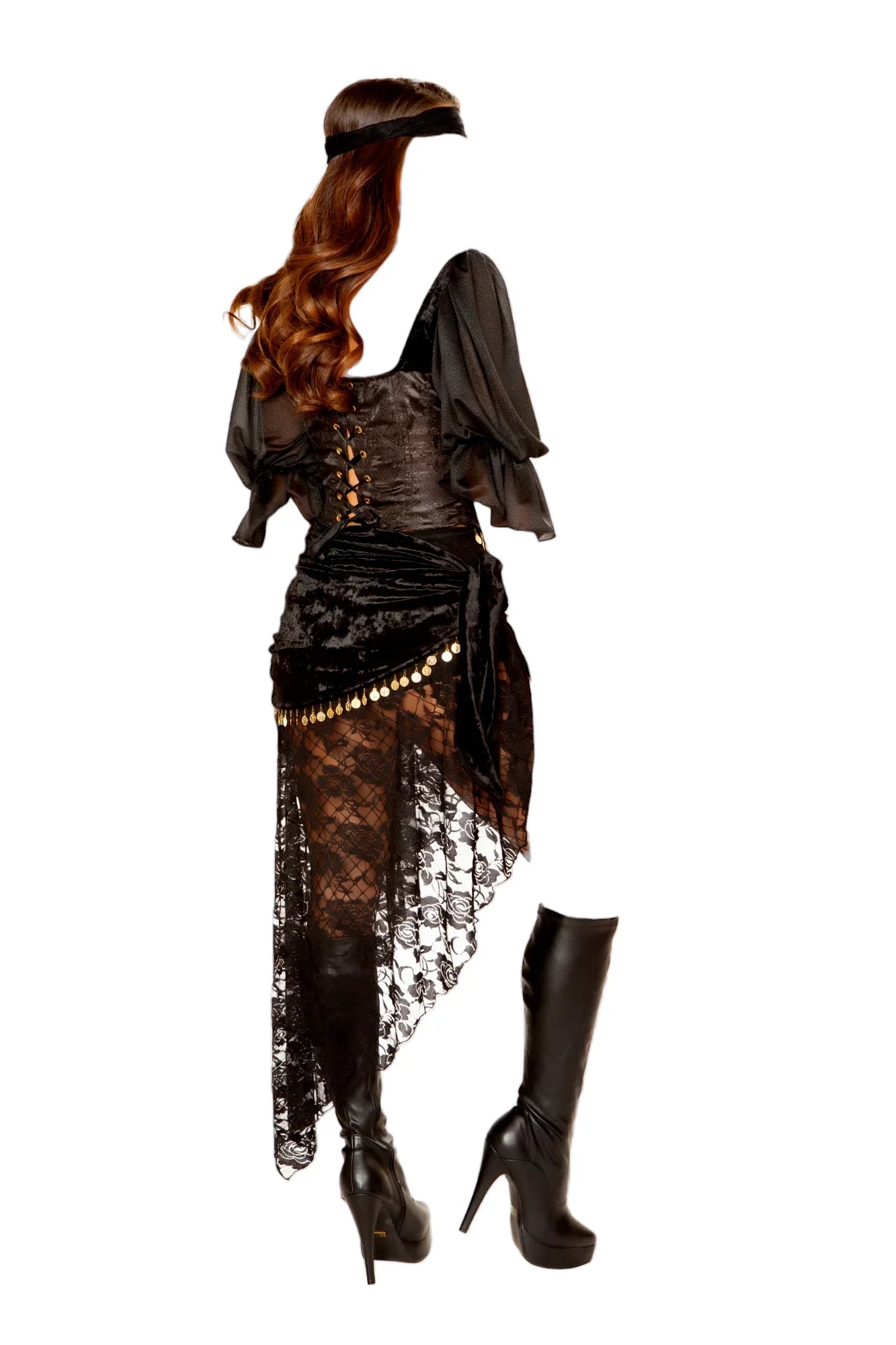 Roma Costume 5 PC Gypsy Maiden Black