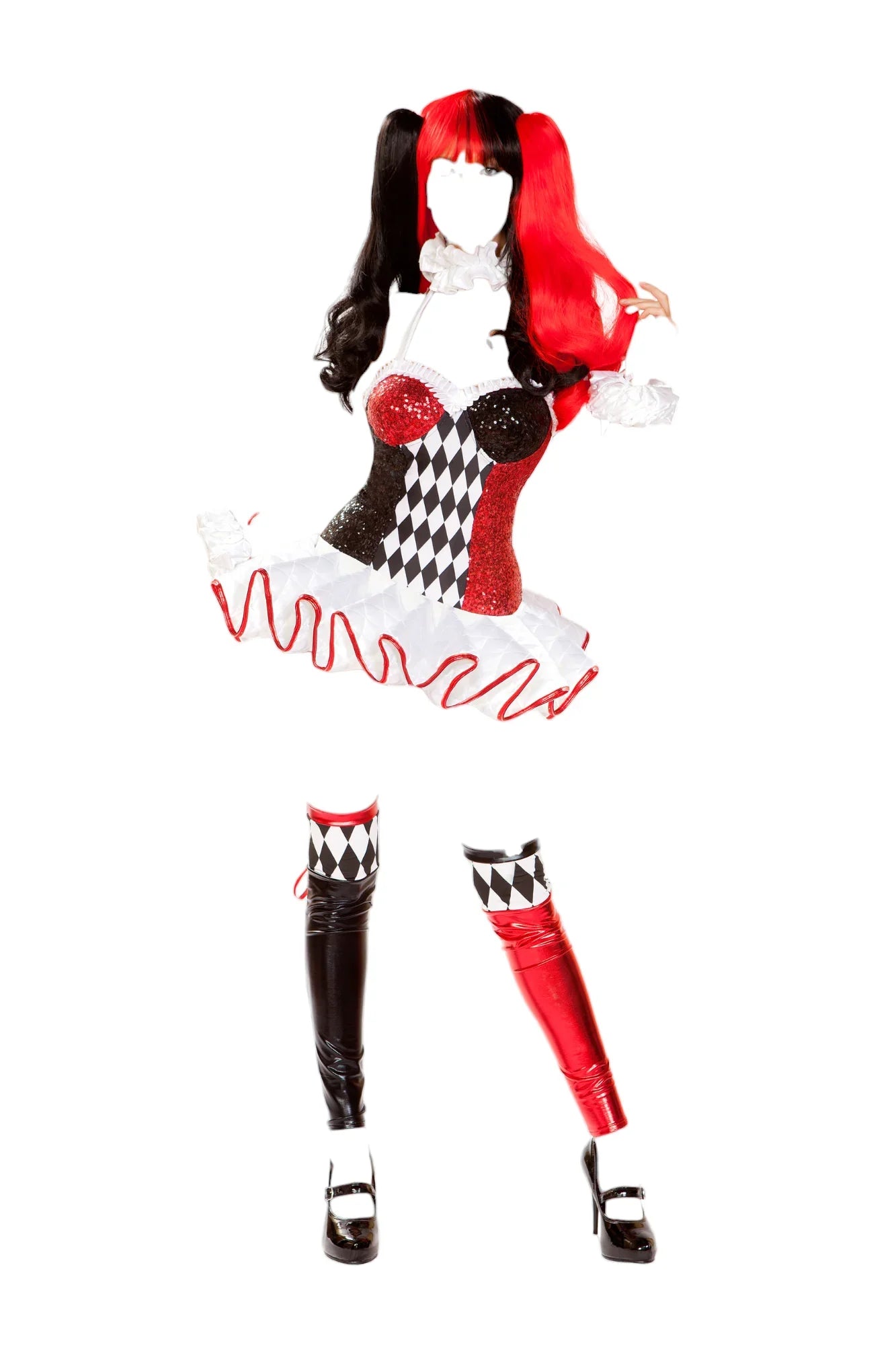 Roma Costume 3 PC Joke Lover Black/Red/White