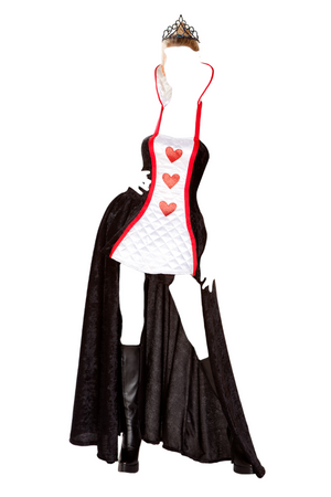Roma Costume 2 PC Ruler of Hearts Black/White/Red