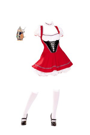 Roma Costume 2 PC Beer Girl Red/White/Black