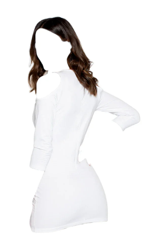 Roma Costume 1 PC Silly Ghost Dress with Cutout Shoulders White