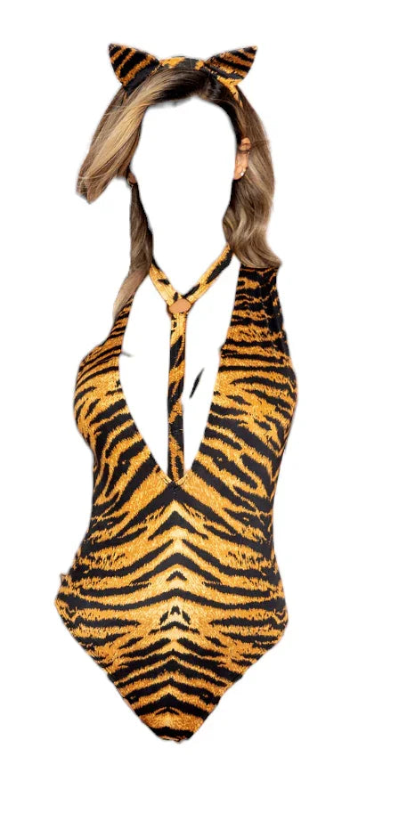 Roma Costume 2 PC Innocent Tiger Romper Black/Orange