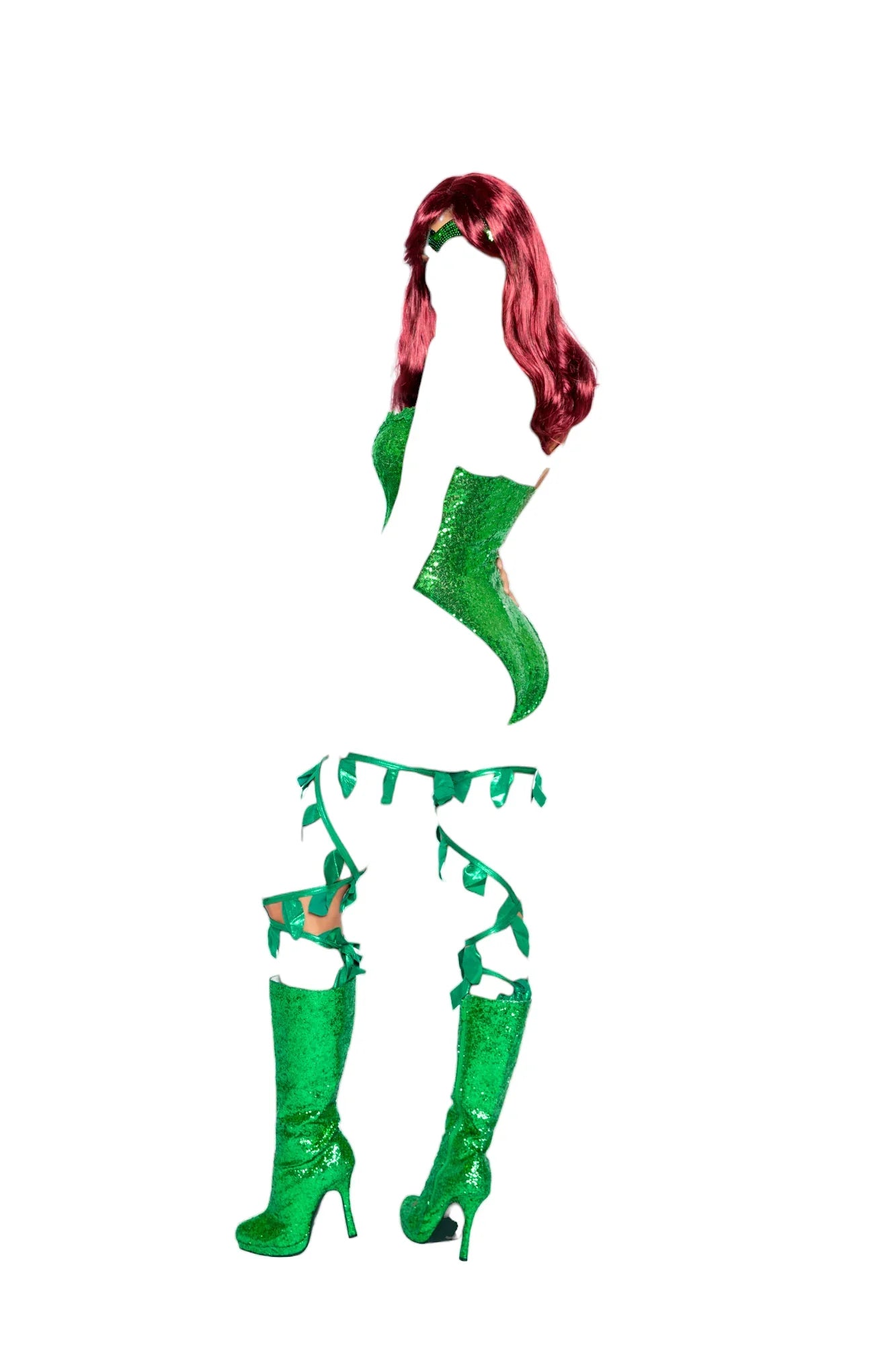 Roma Costume 2 PC Poison Ivy Sequin Romper Green