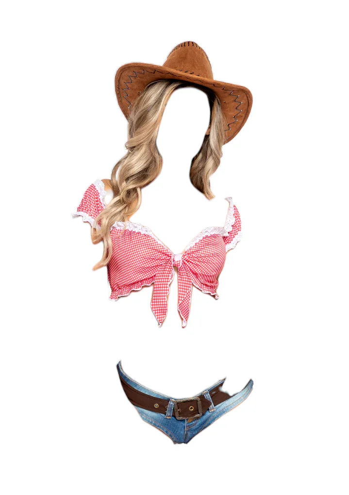 Roma Costume 3 Pc Cowgirl Hottie