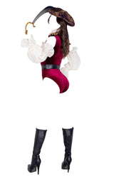 Roma Costume 5 PC Sultry Pirate Velvet Romper Costume Red/Beige
