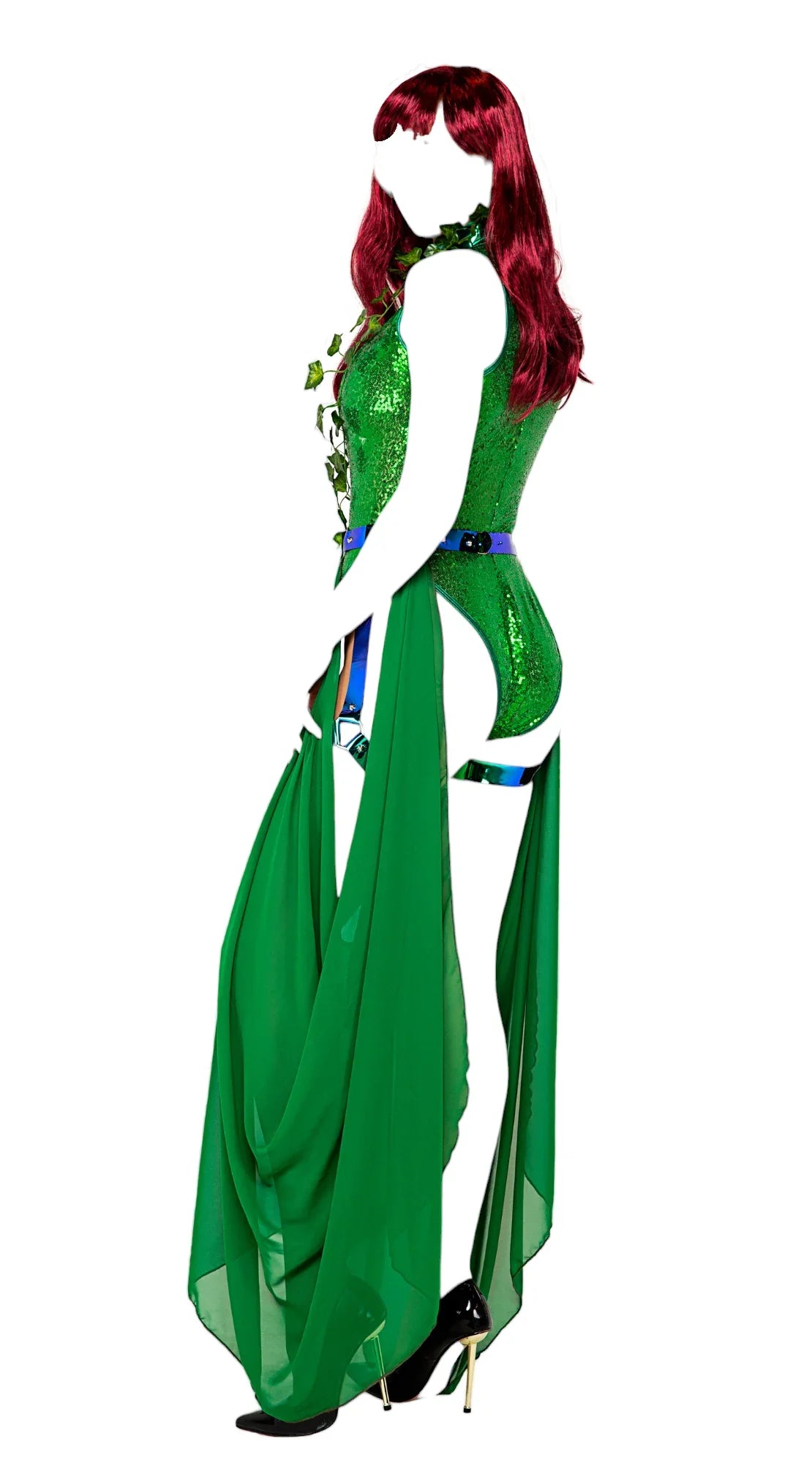 Roma Costume 3 PC Poisonous Kiss Bodysuit with Choker Green