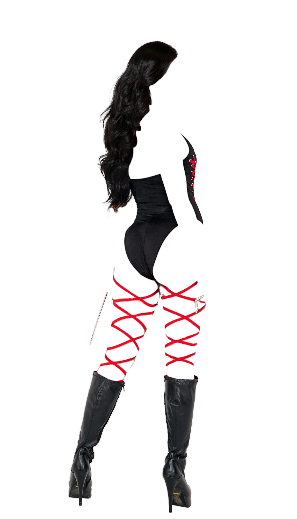 Roma Costume 1 PC Ninjas Vengeance Bodysuit Black/Red