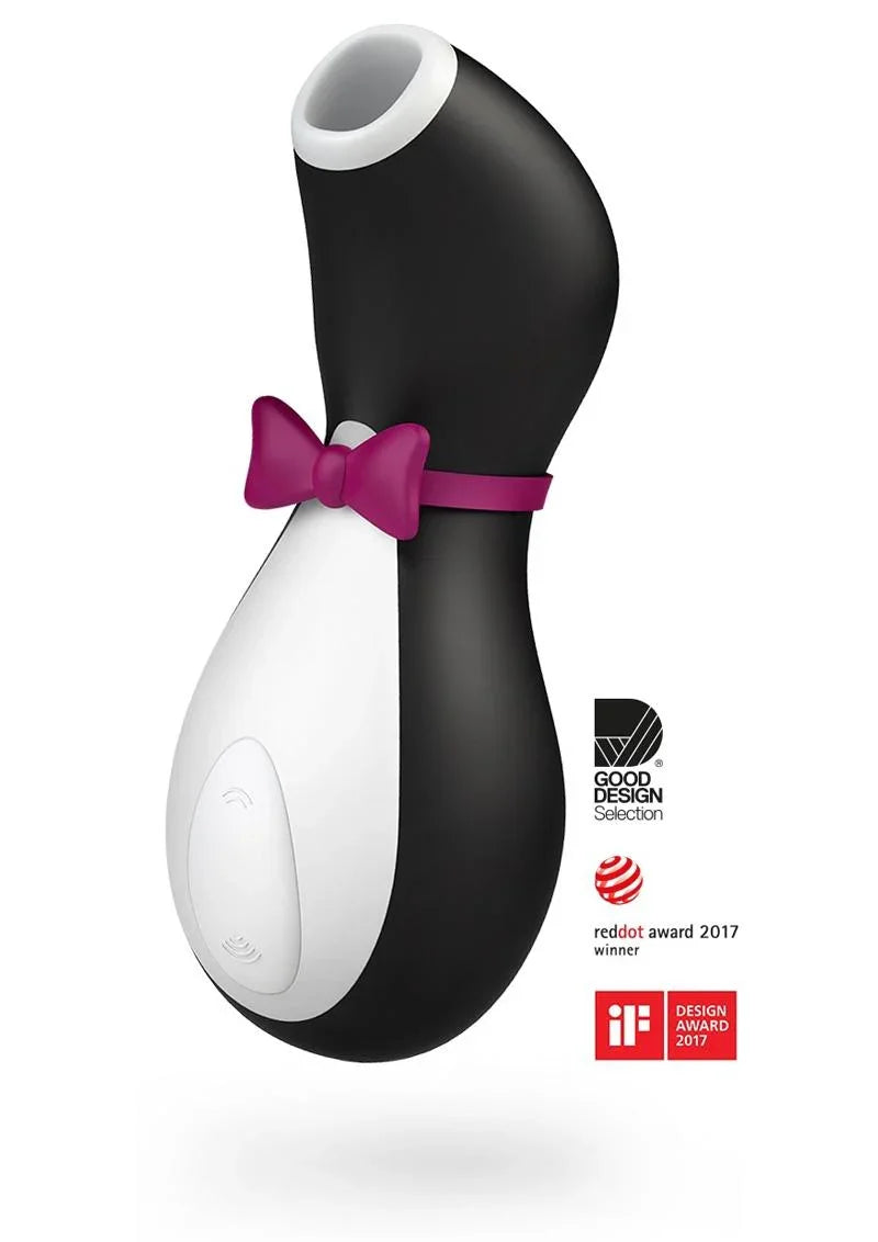 Satisfyer Penguin Silicone Rechargeable Clitoral Stimulator with Air Pulse Technology Black/White