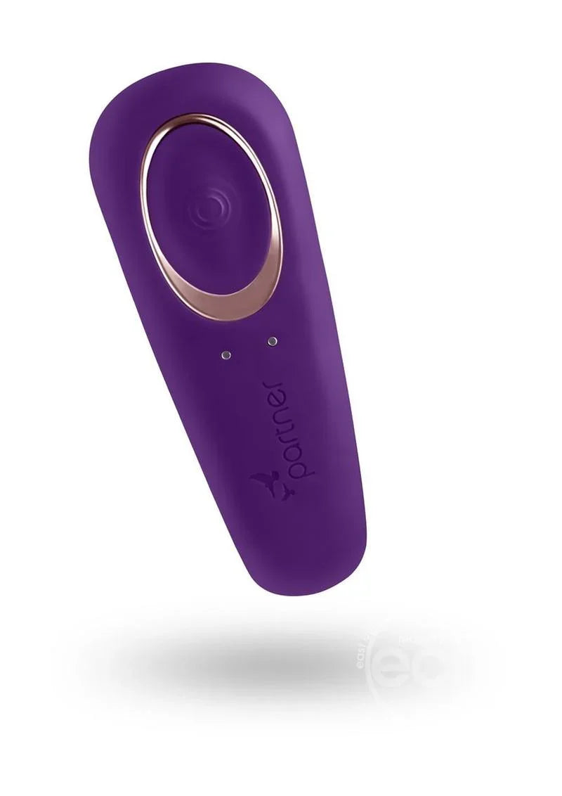 Satisfyer Double Classic Silicone USB Rechargeable Couples Vibrator Purple