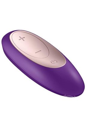 Satisfyer Double Plus Remote USB Rechargeable Silicone Couples Vibrator Waterproof Purple