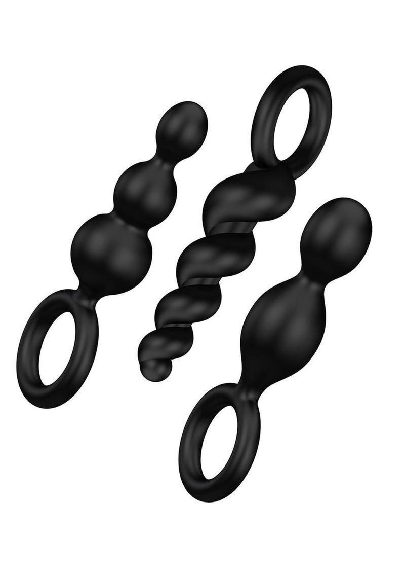 Satisfyer Booty Call Silicone Textured Anal Plugs 3 Each Per Set