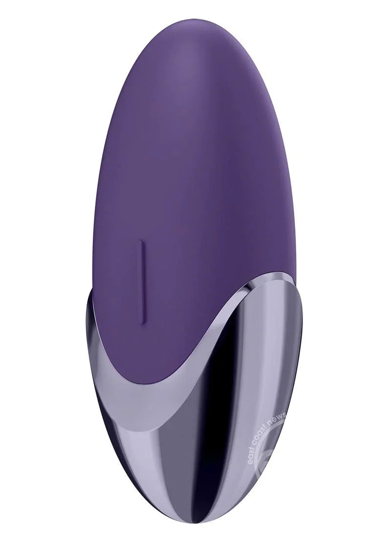 Satisfyer Lay-On Purple Pleasure Silicone USB Recharge Vibrator Waterproof Purple