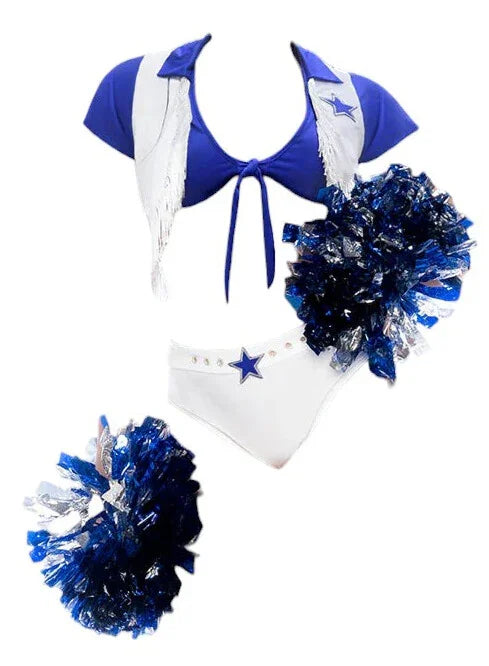Mapale 2 pc Cheerleader Costume Blue/White