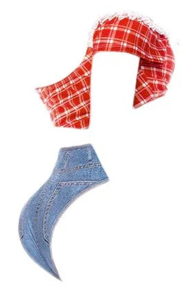 Mapale 2 pc Cow Girl Costume Red/Blue