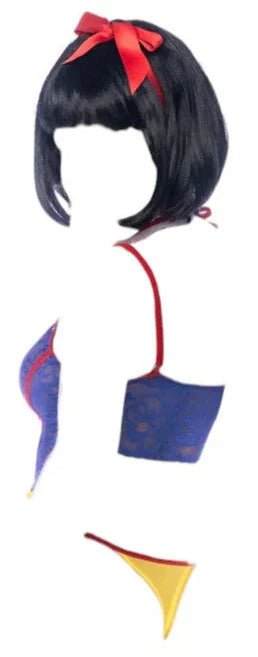 Mapale 4 pc Poisoned Apple Fantasy Princess Costume Blue/Red/Yellow