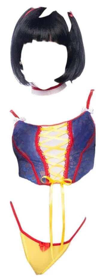 Mapale 4 pc Poisoned Apple Fantasy Princess Costume Blue/Red/Yellow
