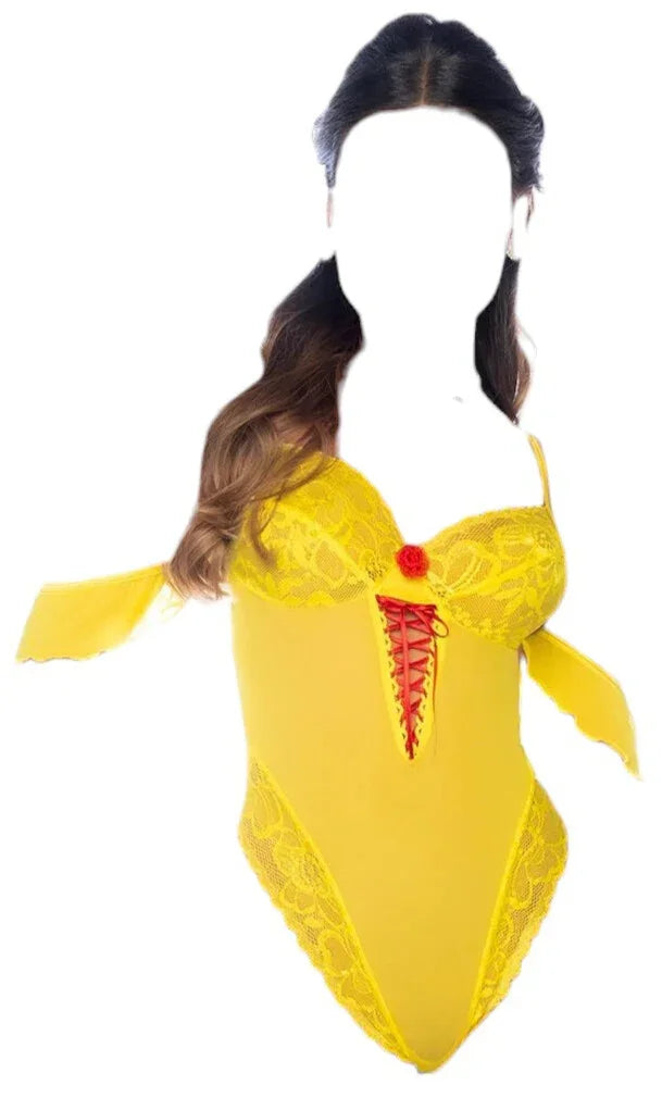 Mapale 1 pc Mademoiselle Fantasy Princess Costume Yellow