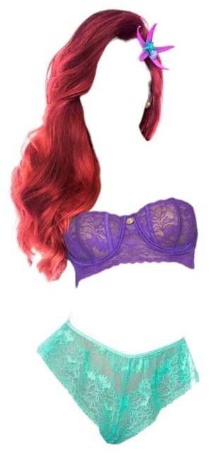 Mapale 2 pc Underwater Fantasy Princess Costume Light Blue/Purple