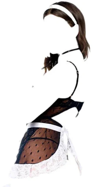 Mapale 5 pc Sexy French Maid Costume Black/White
