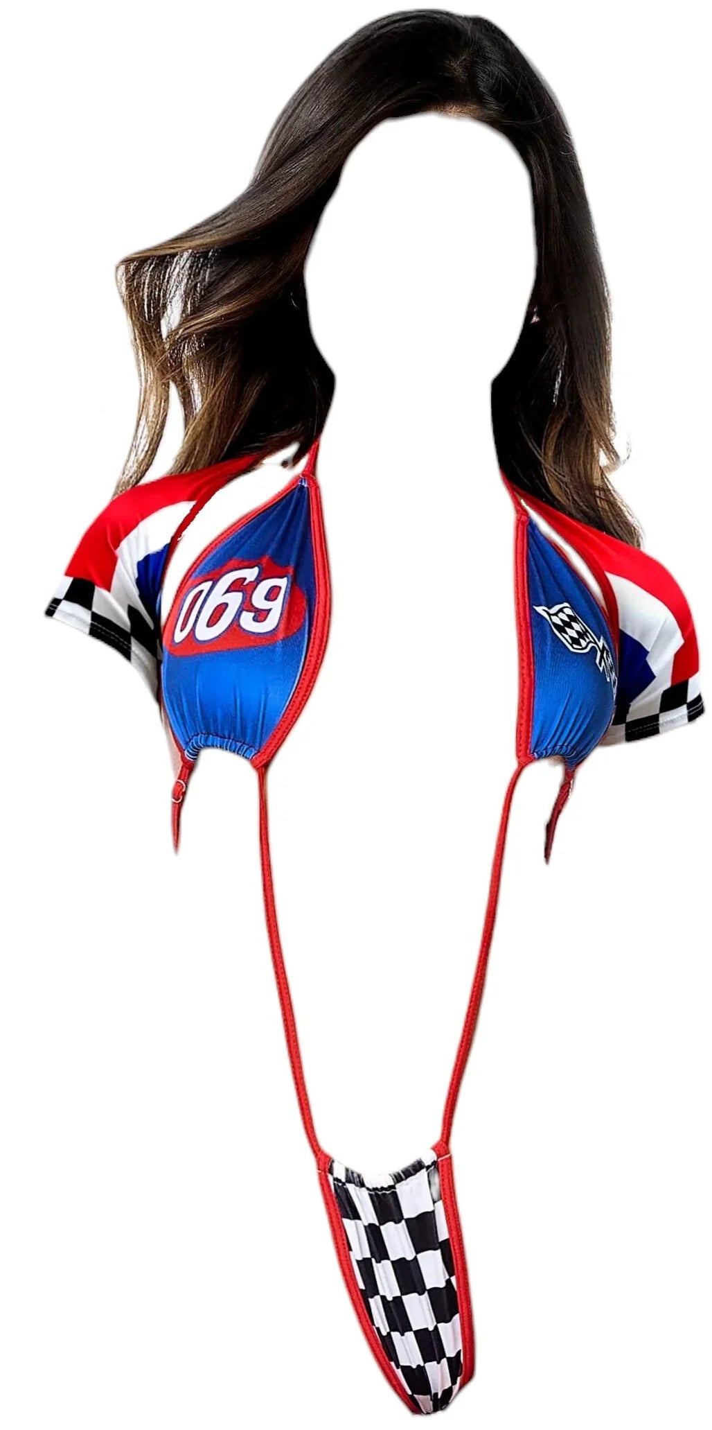 Mapale 2 pc Pit Stop Hottie Costume Blue/Black