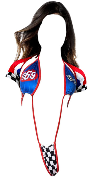 Mapale 2 pc Pit Stop Hottie Costume Blue/Black