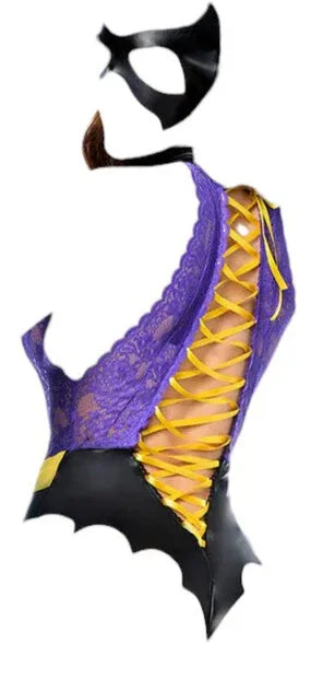 Mapale 2 pc Sexy Dark Desire Bat Costume Purple/Black