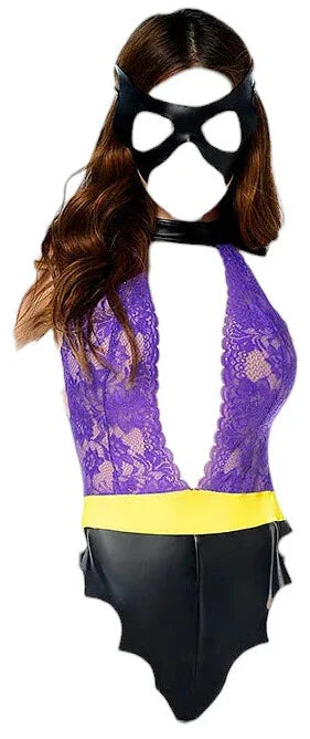 Mapale 2 pc Sexy Dark Desire Bat Costume Purple/Black