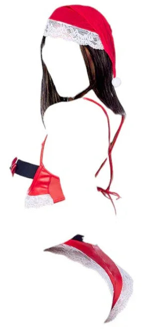 Mapale 3 pc Mrs. Claus Costume Red/White