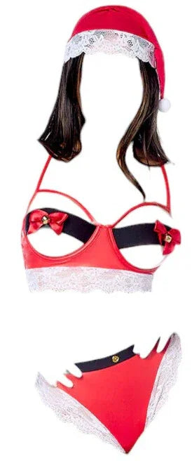 Mapale 3 pc Mrs. Claus Costume Red/White