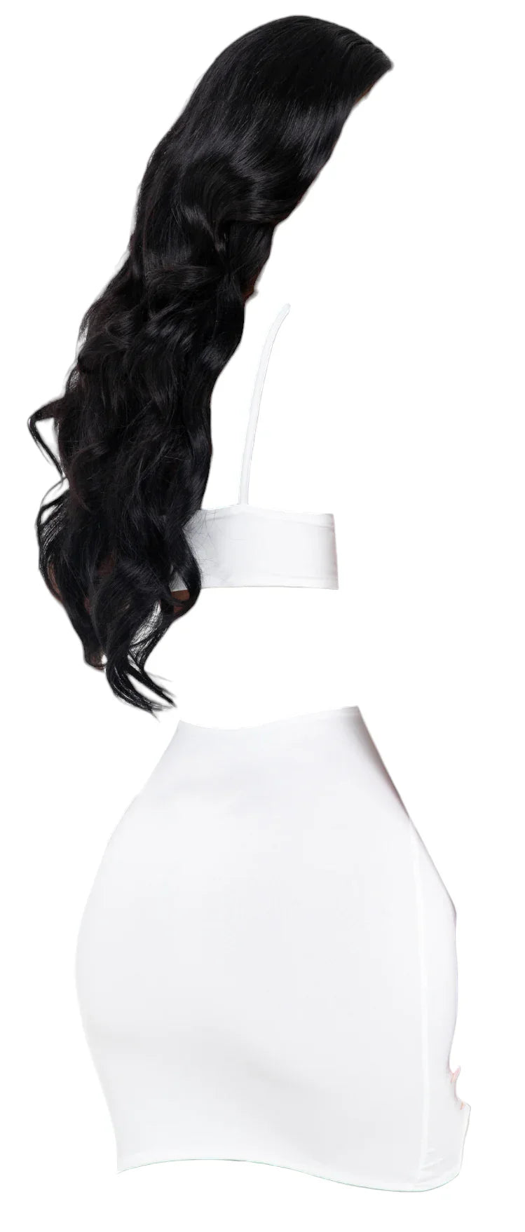 Roma Costume Cutout Sculpted Mini Dress White