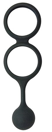 My Penis Ring Scrotum Ring With Weighted Ball Banger Silicone Black
