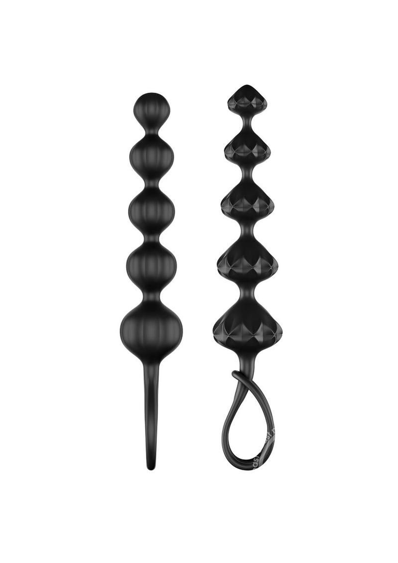 Satisfyer Love Beads Silicone Anal Beads Black (2 each per set)
